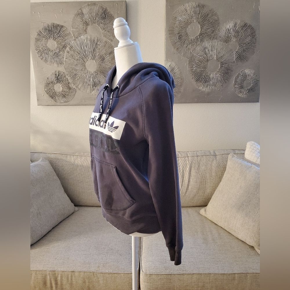 ✨ADIDAS ORIGINALS✨ Logo Drawstring Hoodie Sweatshirt - [Small, Gray] - Picture 7 of 14